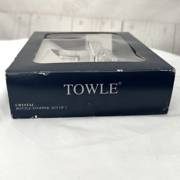 Towle Full Lead Crystal Frog & Turtle Wine Bottle Stoppers Style No: 7566 - Picture 6 of 7